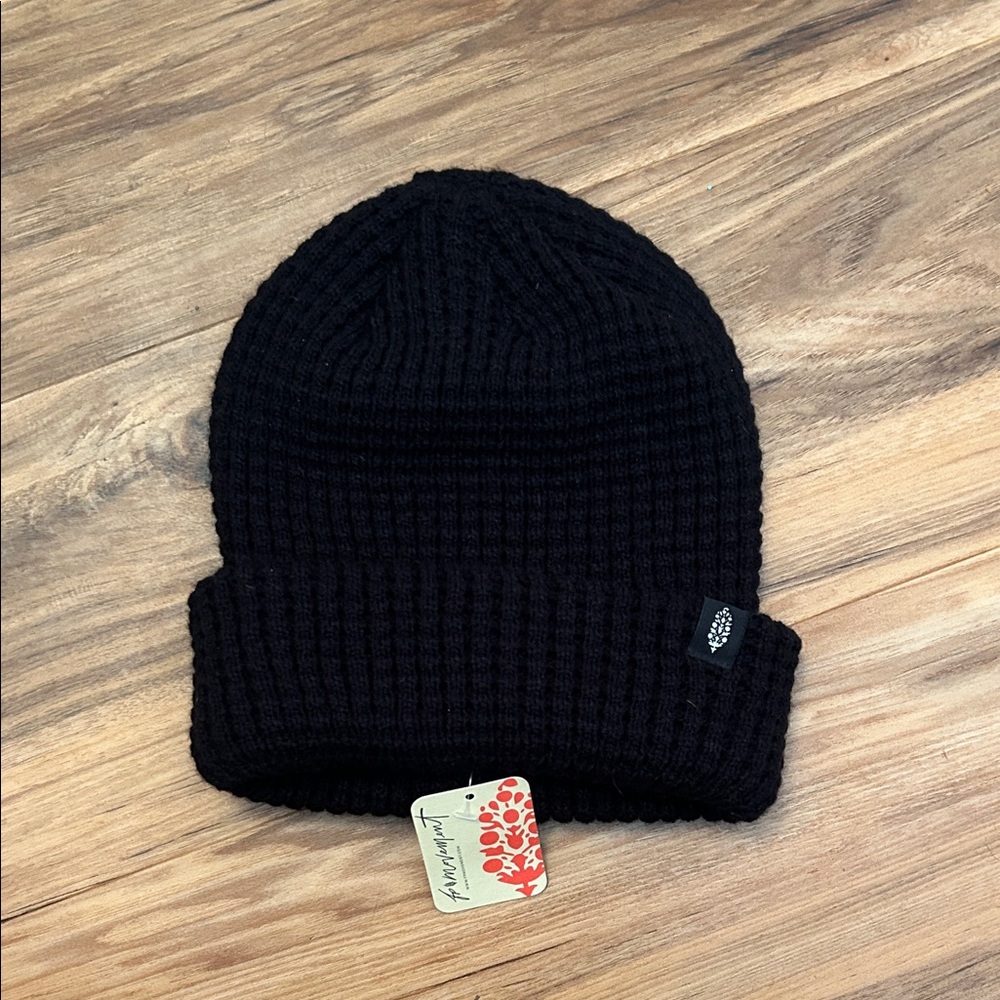 Free People Movement Cool Down Beanie Black NWT